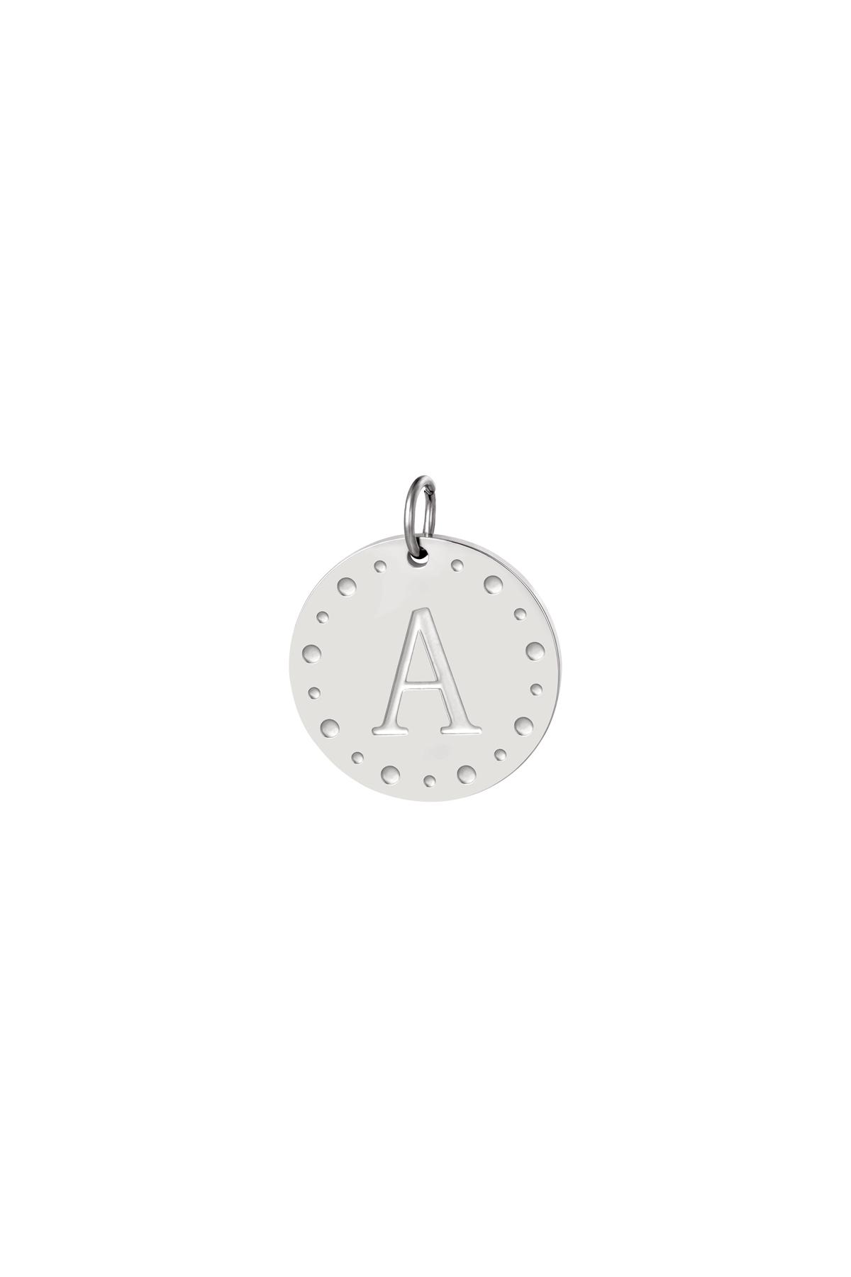 Circle charm initial A