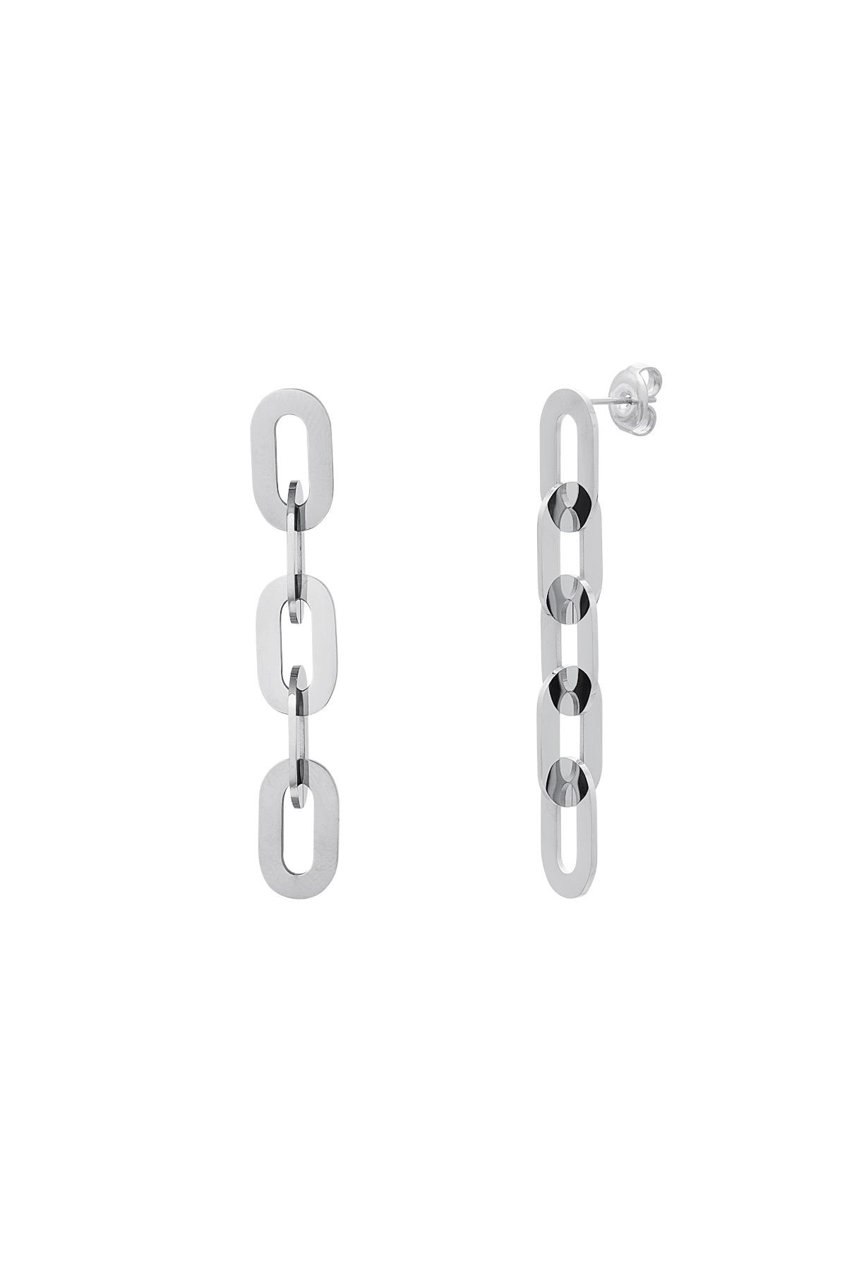 Yehwang Stainless steel earrings linked chain SKU0289770118