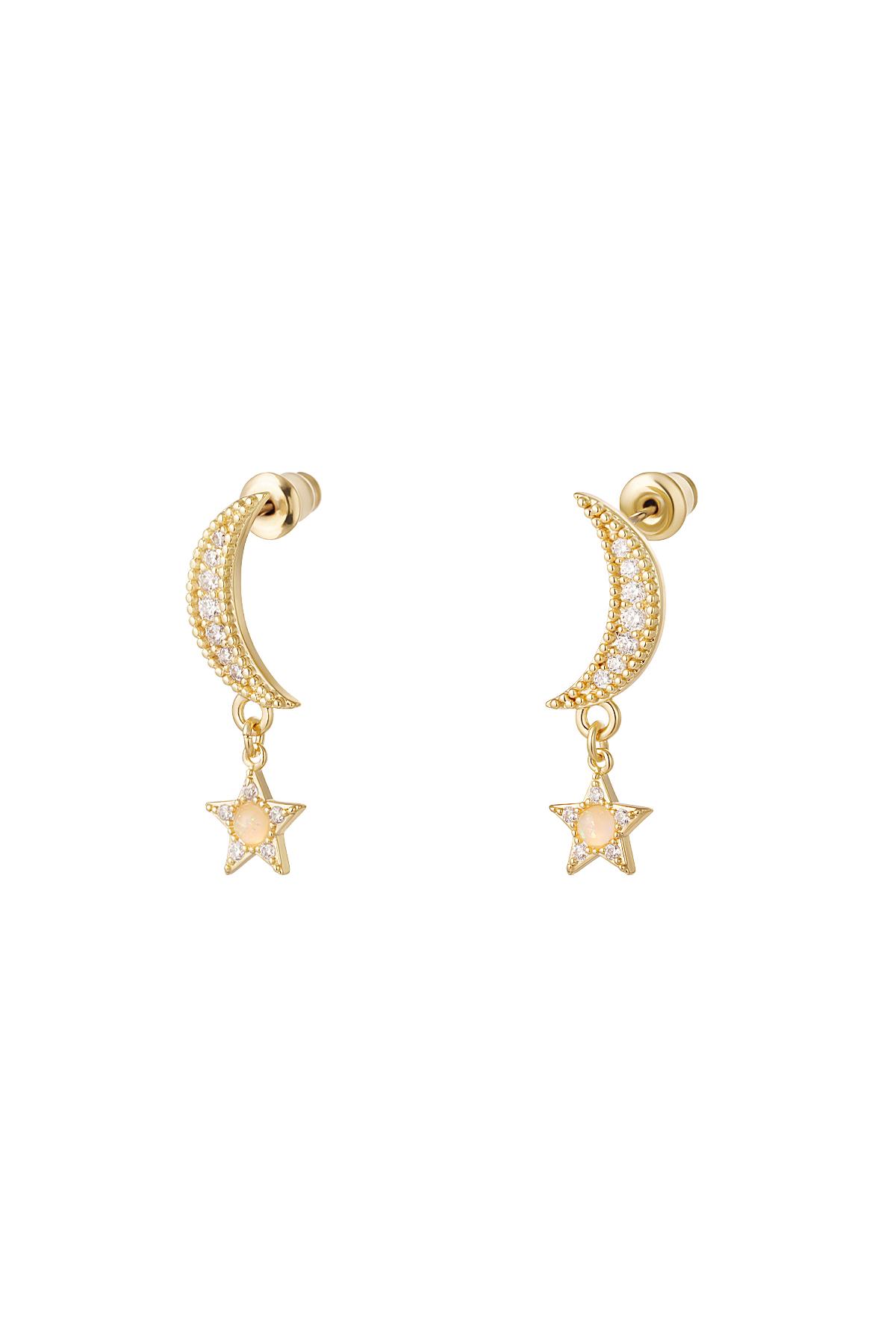 Earrings moon and star - sparkle collection