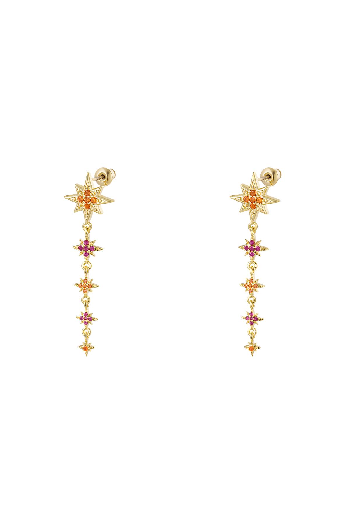 Earrings five stars - sparkle collection