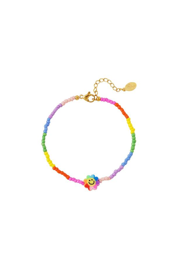 Flower smiley bracelet - Rainbow collection