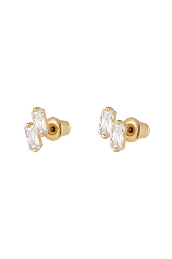 Ear studs colored stones - Sparkle collection