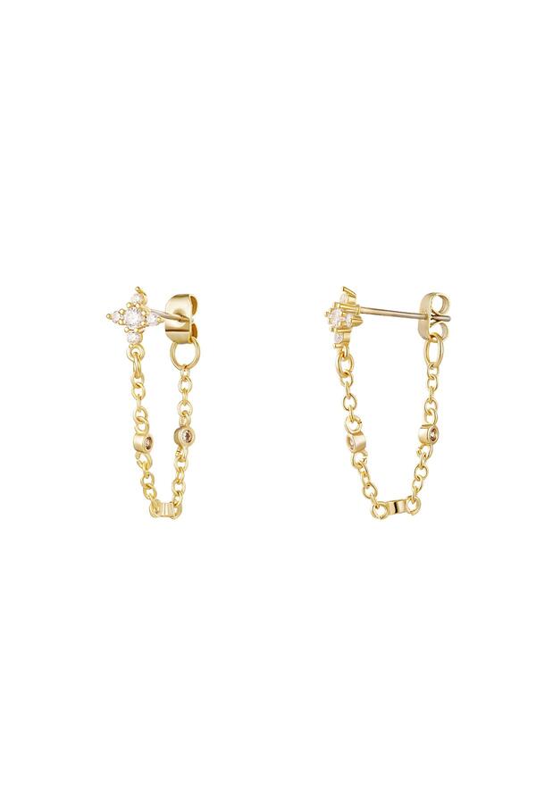 Earrings with chain - Sparkle collection