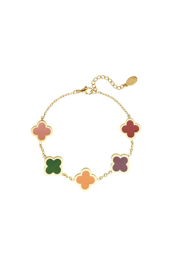 Bracelet with colored clovers