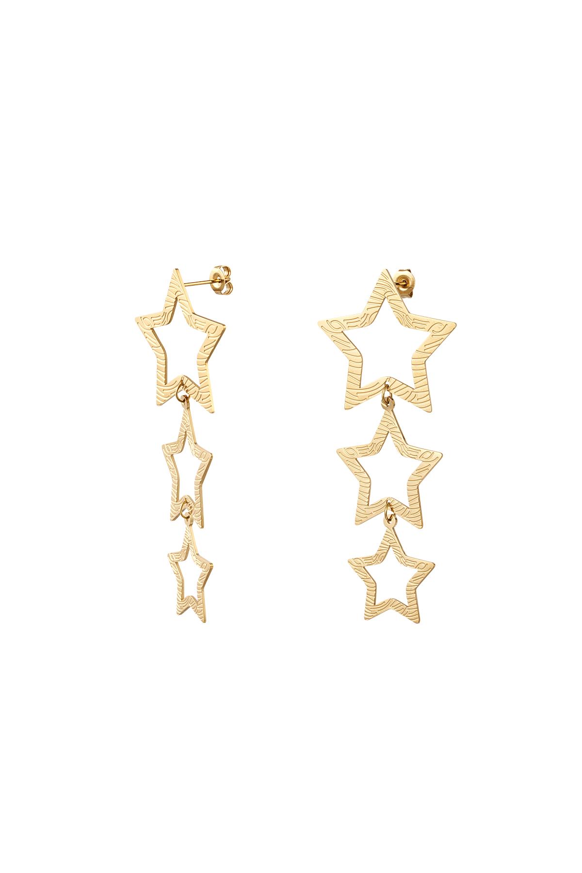 Star earrings with pattern