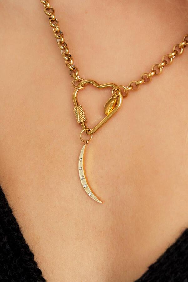 Stainless steel crescent moon charm