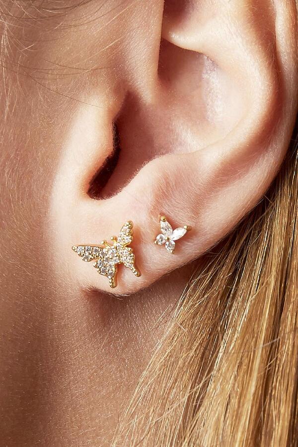 Earrings Diamond Butterfly